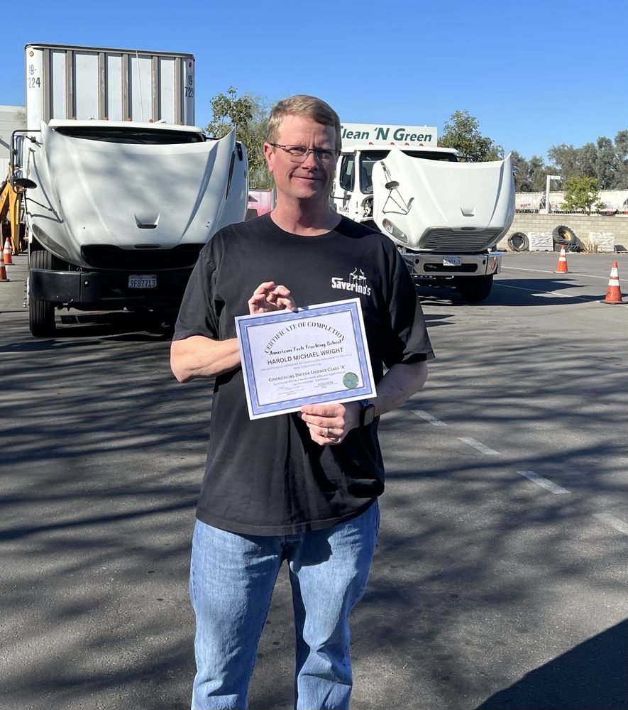 Student passing CDL test